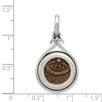 Ancient Coins Sterling Silver and Bronze Antiqued Widow's Mite Coin Pendant with a Certificate of Authenticity view 4