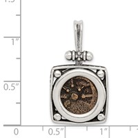 Ancient Coins Sterling Silver and Bronze Antiqued Widow's Mite Coin Pendant with a Certificate of Authenticity view 4