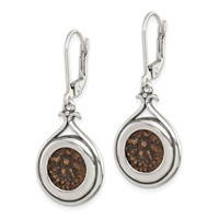 Ancient Coins Sterling Silver and Bronze Antiqued Widow's Mite Coin Leverback Dangle Earrings with a Certificate of Authenticity view 2