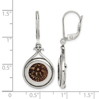 Ancient Coins Sterling Silver and Bronze Antiqued Widow's Mite Coin Leverback Dangle Earrings with a Certificate of Authenticity view 4
