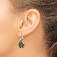 Ancient Coins Sterling Silver and Bronze Antiqued Widow's Mite Coin Leverback Dangle Earrings with a Certificate of Authenticity view 3