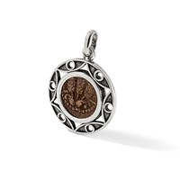 Ancient Coins Sterling Silver and Bronze Antiqued Agrippa Coin Pendant with a Certificate of Authenticity view 5