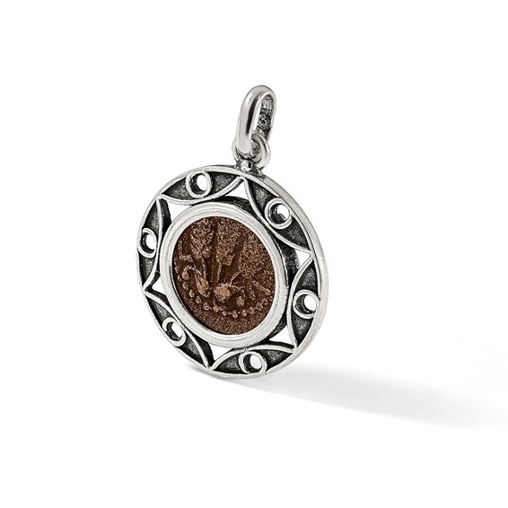 Ancient Coins Sterling Silver and Bronze Antiqued Agrippa Coin Pendant with a Certificate of Authenticity