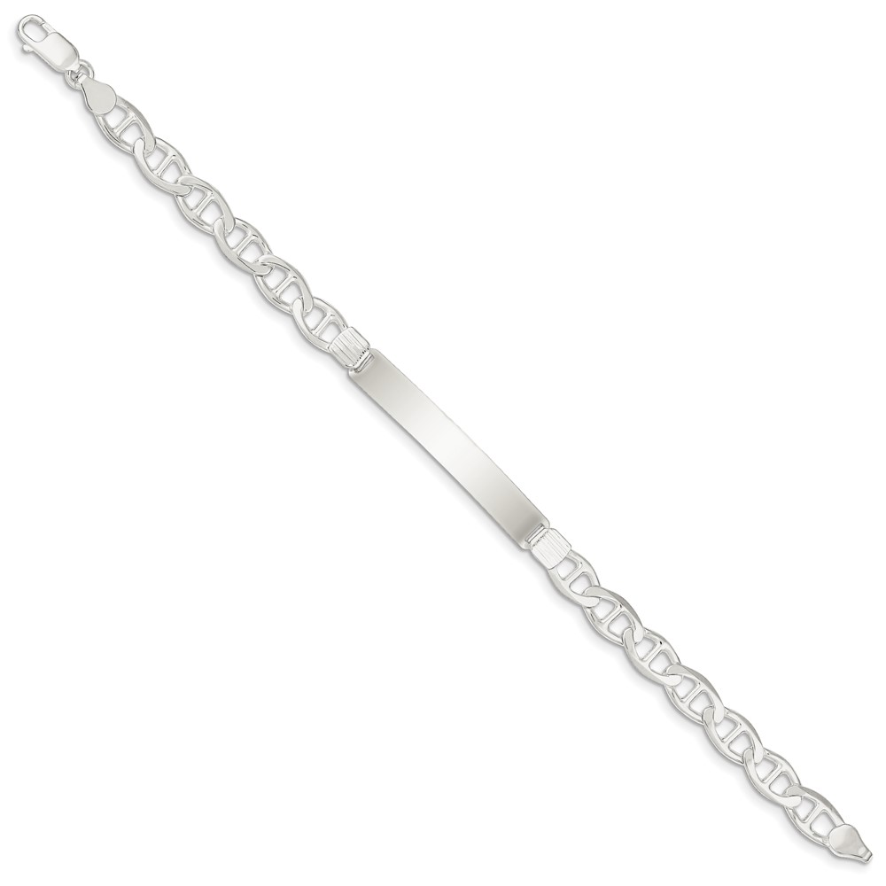 Sterling Silver Anchor ID Bracelet (QAD180-8)