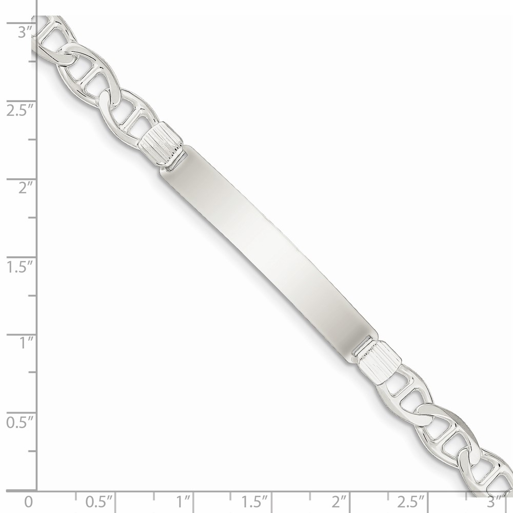 Sterling Silver Anchor ID Bracelet (QAD180-8)