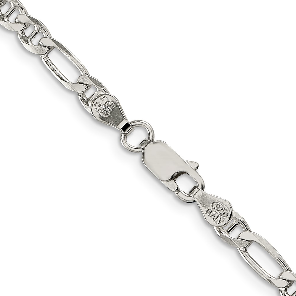Sterling Silver 3.75mm Figaro Anchor Chain (QAF100-26)