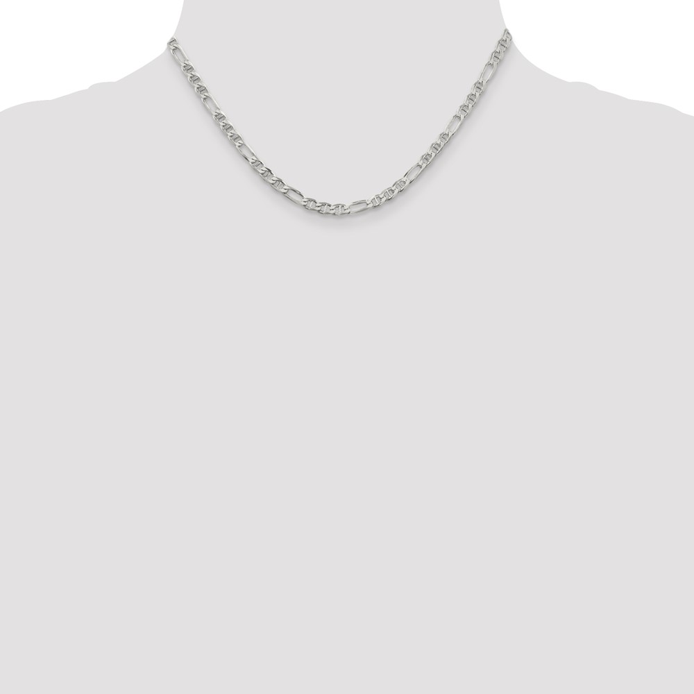 Sterling Silver 3.75mm Figaro Anchor Chain (QAF100-16)