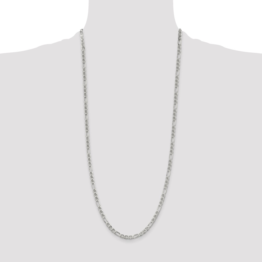 Sterling Silver 3.75mm Figaro Anchor Chain (QAF100-30)