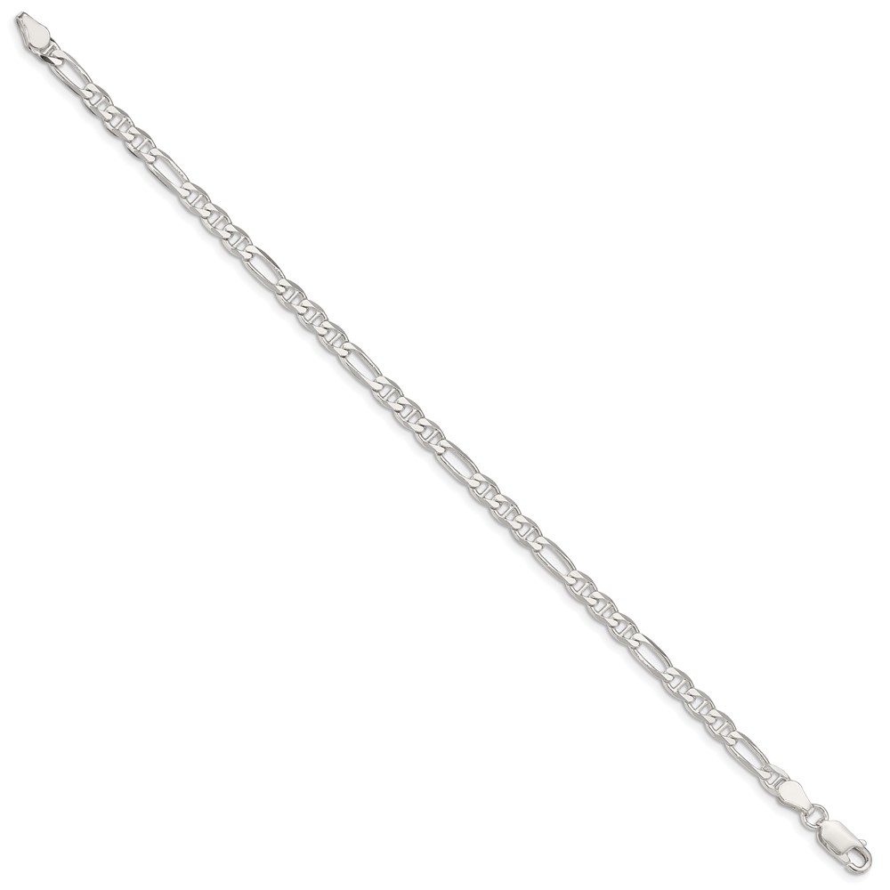 Sterling Silver 3.75mm Figaro Anchor Chain (QAF100-7)