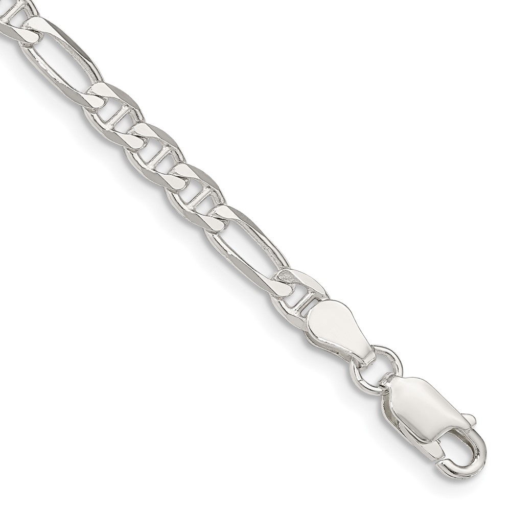 Sterling Silver 3.75mm Figaro Anchor Chain (QAF100-7)