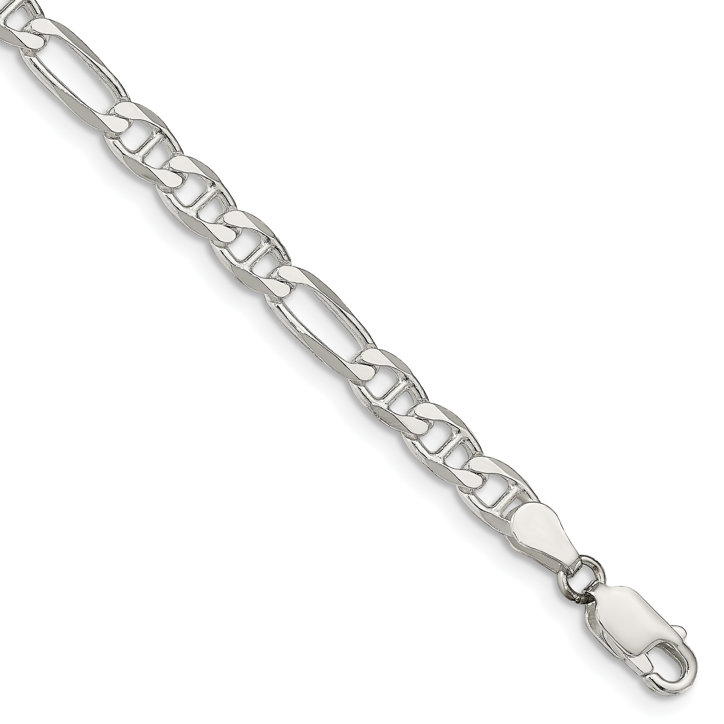 Sterling Silver 4.5mm Figaro Anchor Chain (QAF120-7)