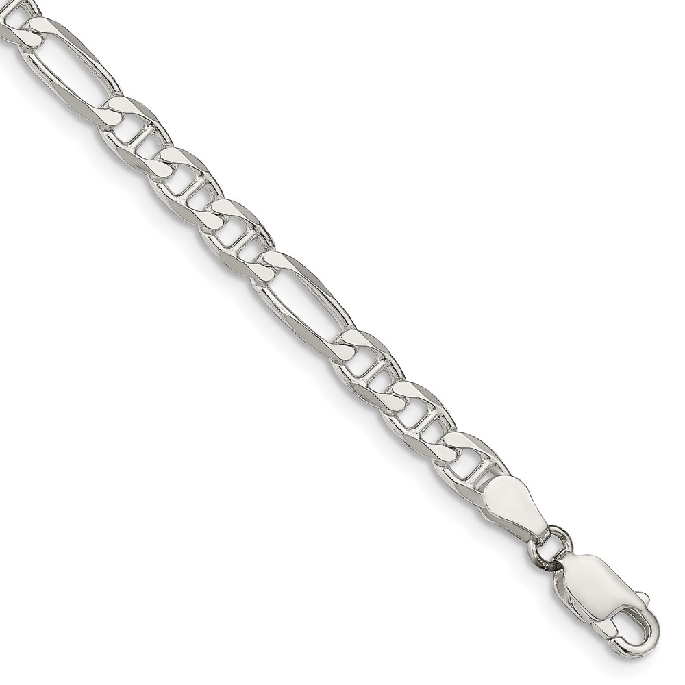 Sterling Silver 4.5mm Figaro Anchor Chain (QAF120-7)