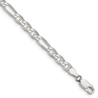 Sterling Silver 4.5mm Figaro Anchor Chain view 1