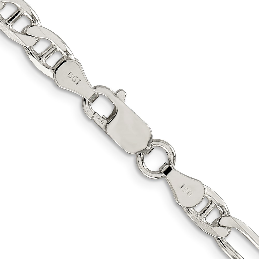 Sterling Silver 5.5mm Figaro Anchor Chain (QAF150-30)