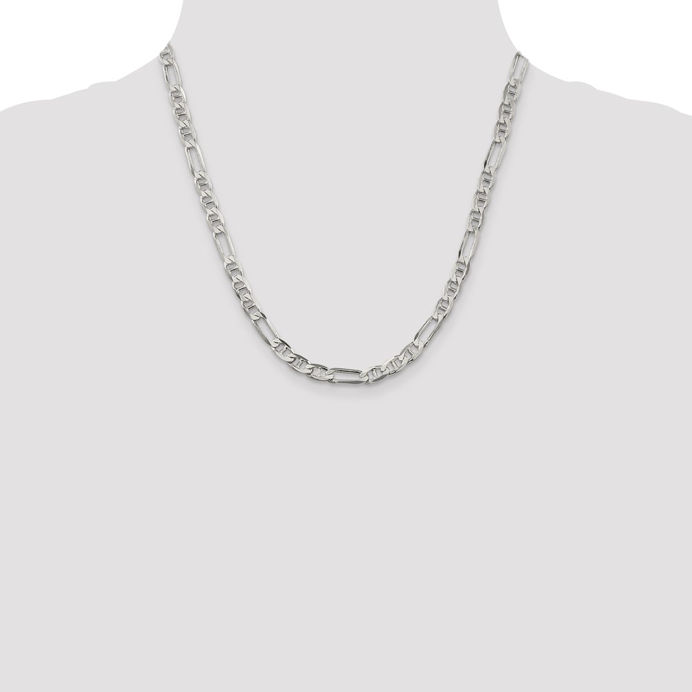 Sterling Silver 5.5mm Figaro Anchor Chain (QAF150-20)