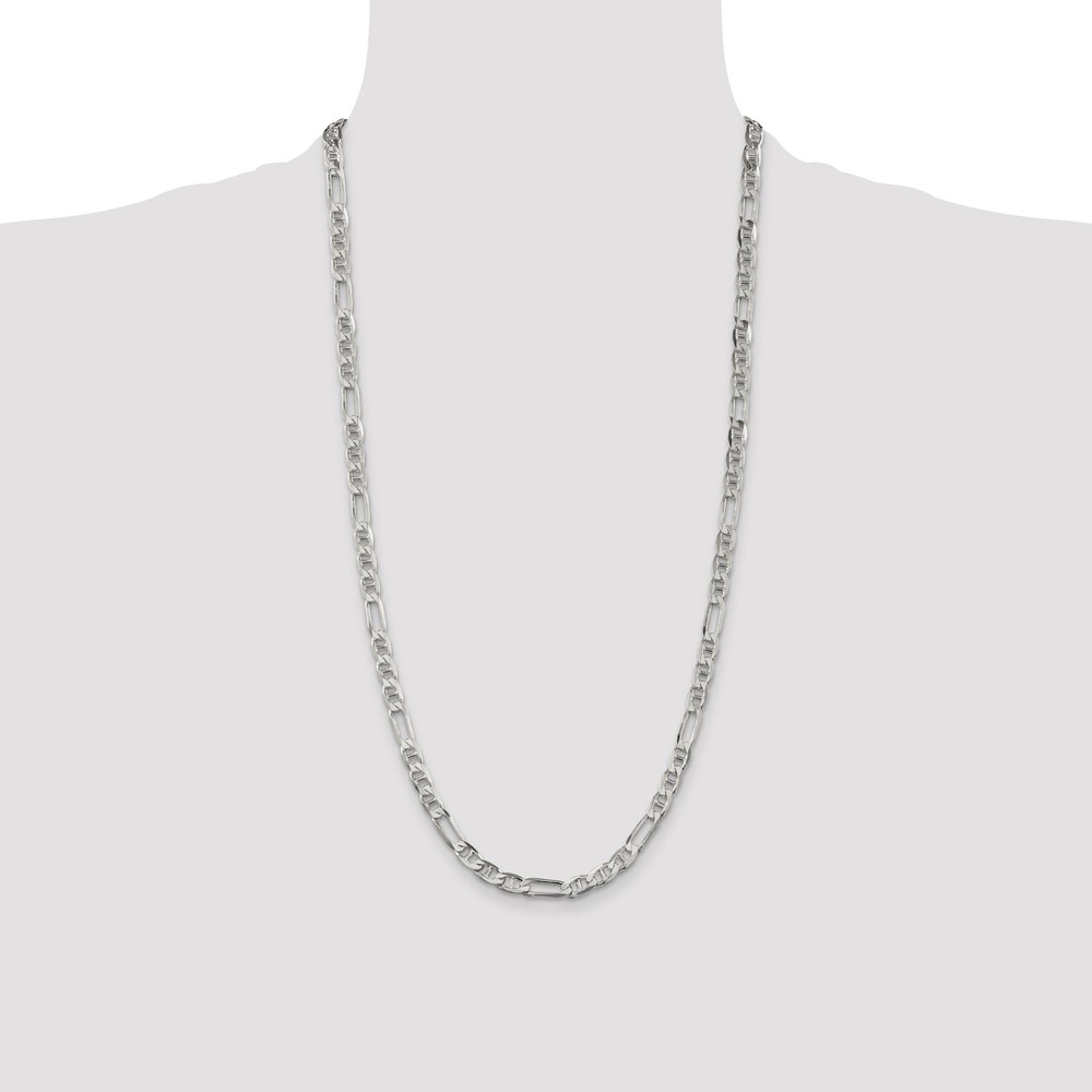 Sterling Silver 5.5mm Figaro Anchor Chain (QAF150-28)