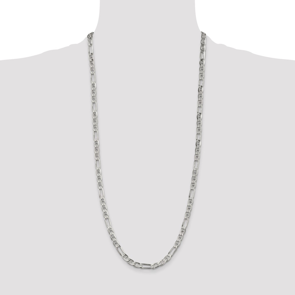 Sterling Silver 5.5mm Figaro Anchor Chain (QAF150-30)