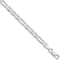 Sterling Silver 5.5mm Figaro Anchor Chain view 1