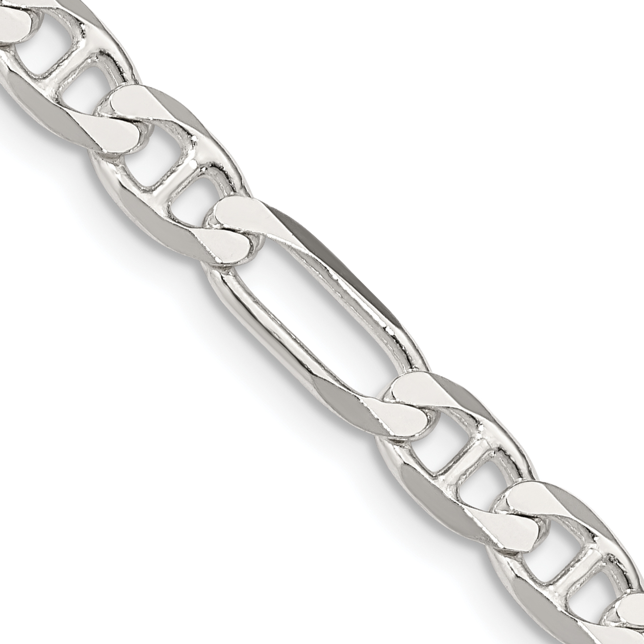 Sterling Silver 5.5mm Figaro Anchor Chain (QAF150-18)