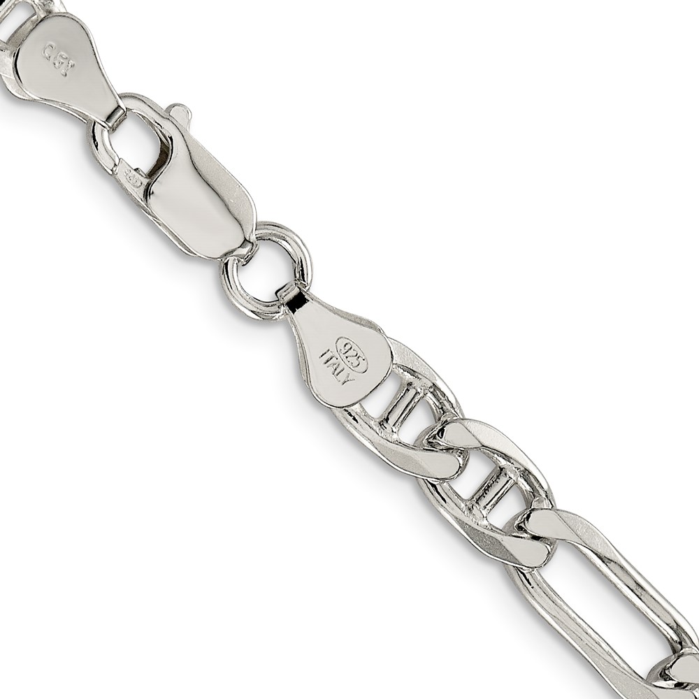 Sterling Silver 6.5mm Figaro Anchor Chain (QAF180-28)