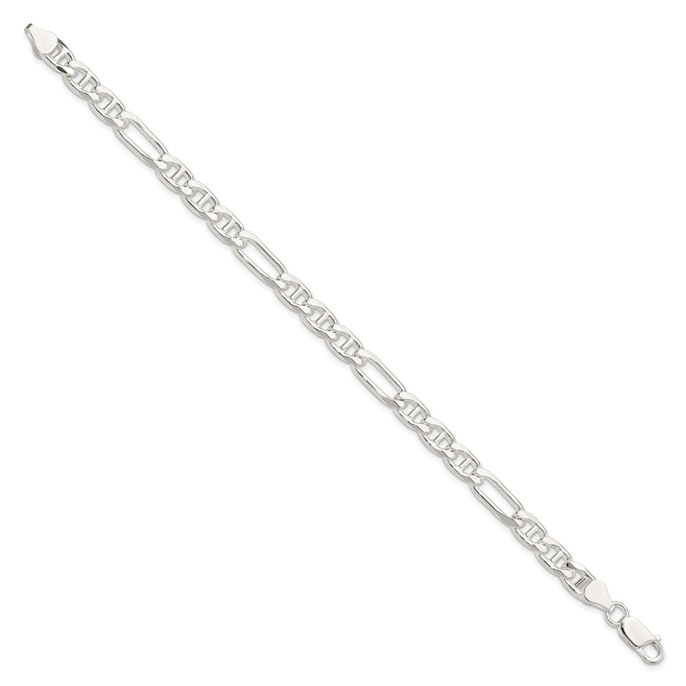 Sterling Silver 6.5mm Figaro Anchor Chain (QAF180-9)