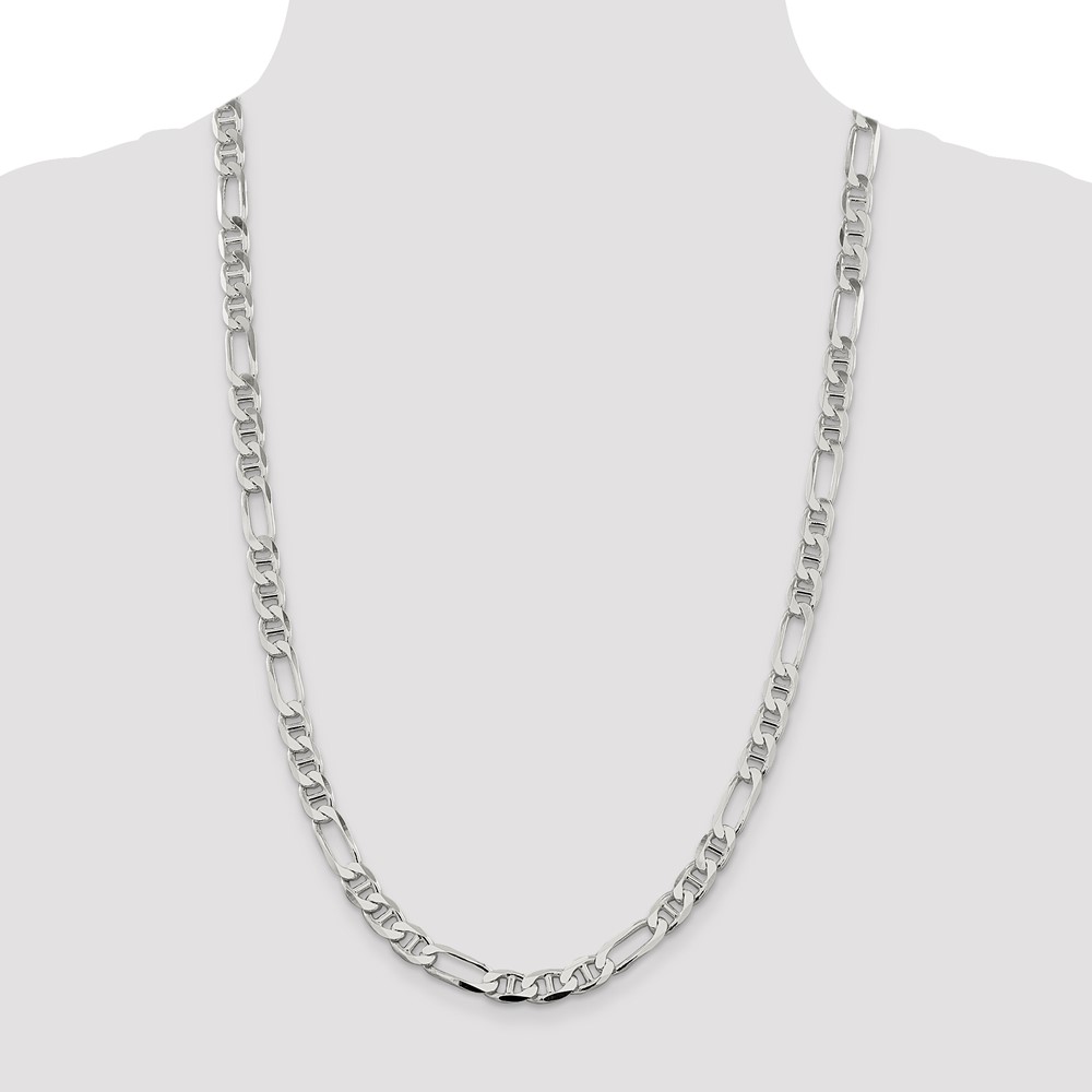 Sterling Silver 7.5mm Figaro Anchor Chain (QAF200-26)