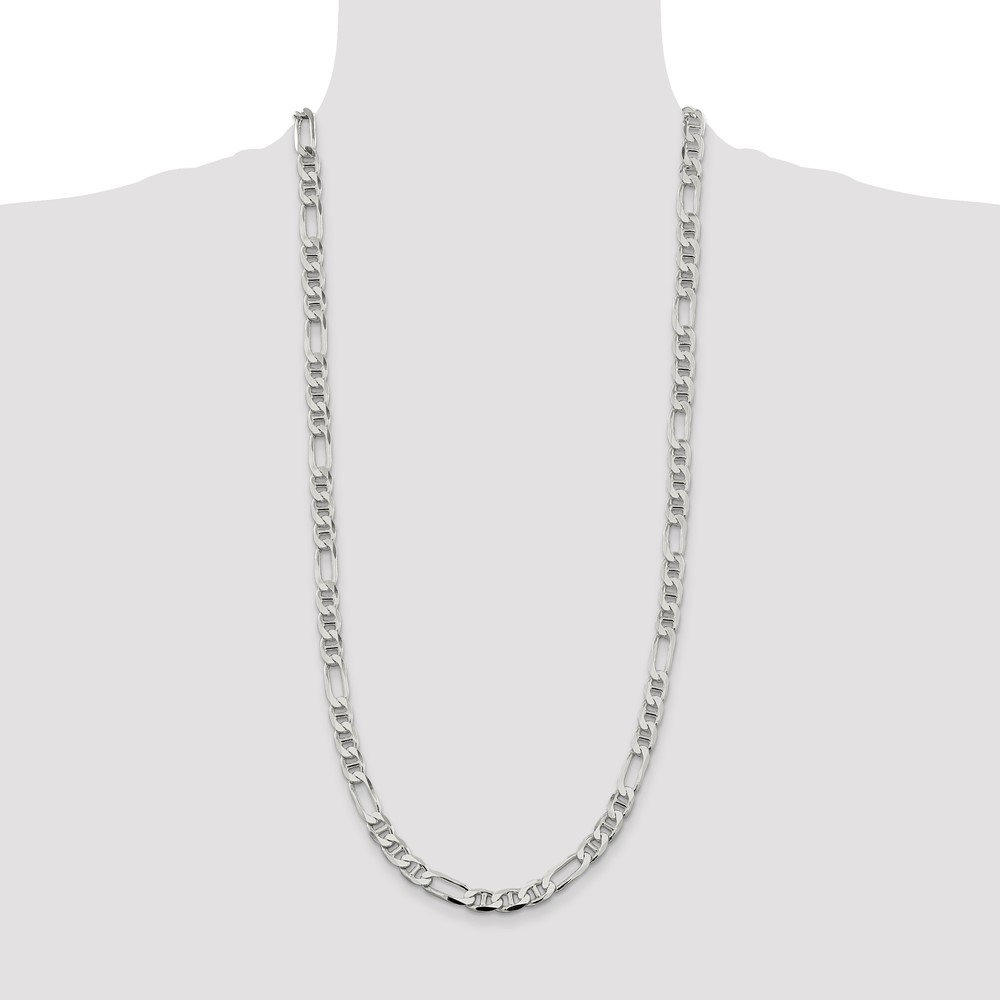 Sterling Silver 7.5mm Figaro Anchor Chain (QAF200-30)
