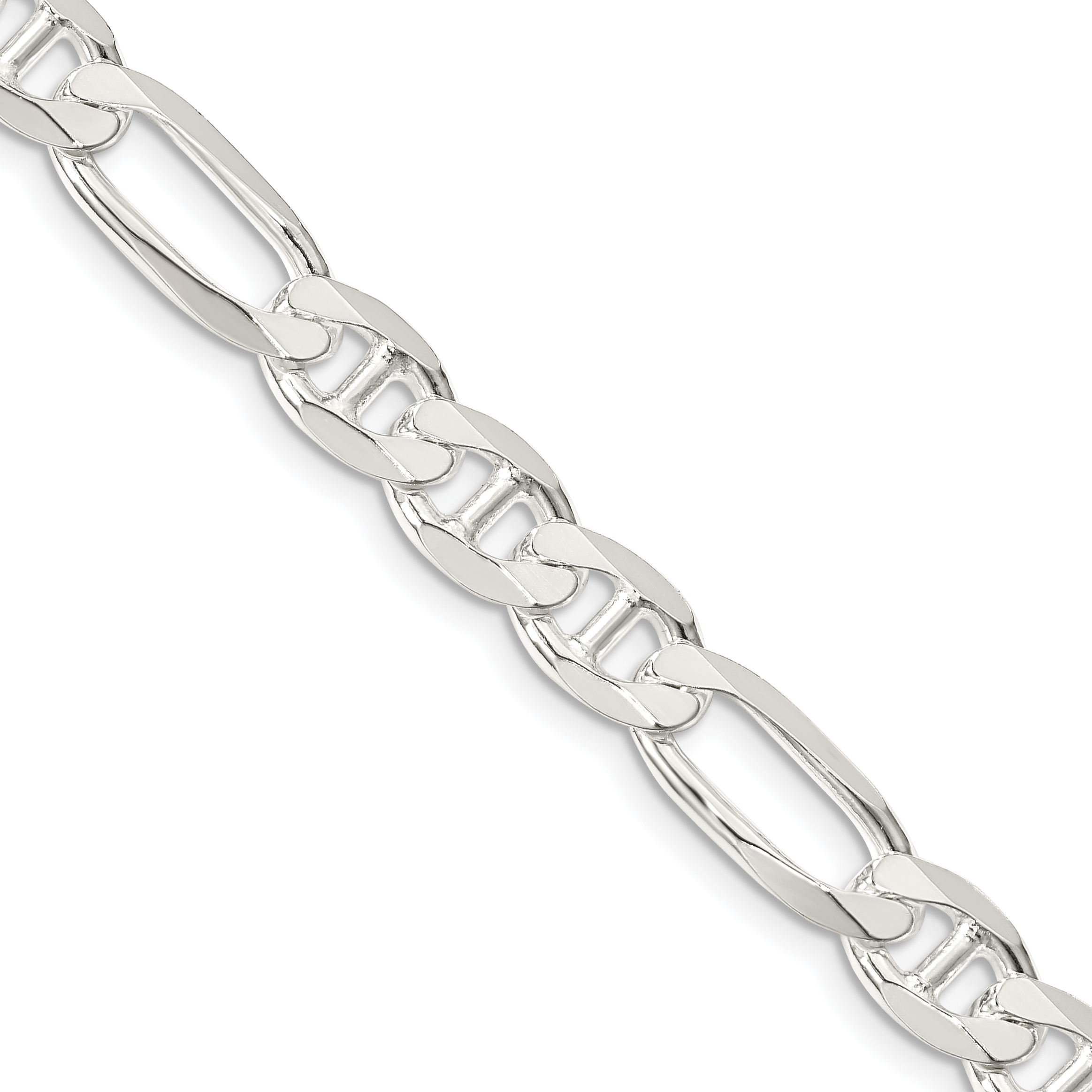 Sterling Silver 7.5mm Figaro Anchor Chain (QAF200-24)