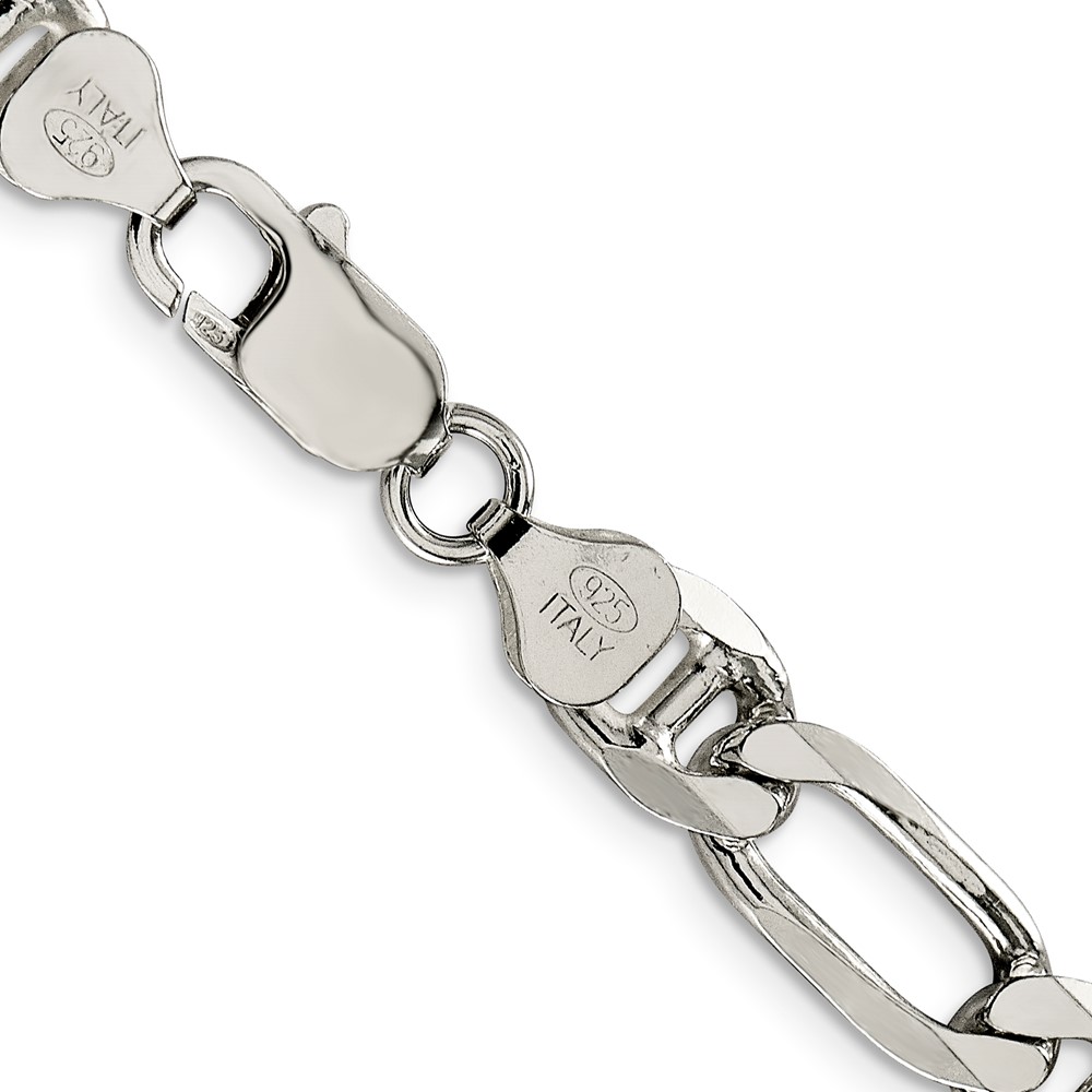 Sterling Silver 8.25mm Figaro Anchor Chain (QAF220-28)