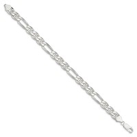 Sterling Silver 8.25mm Figaro Anchor Chain view 2