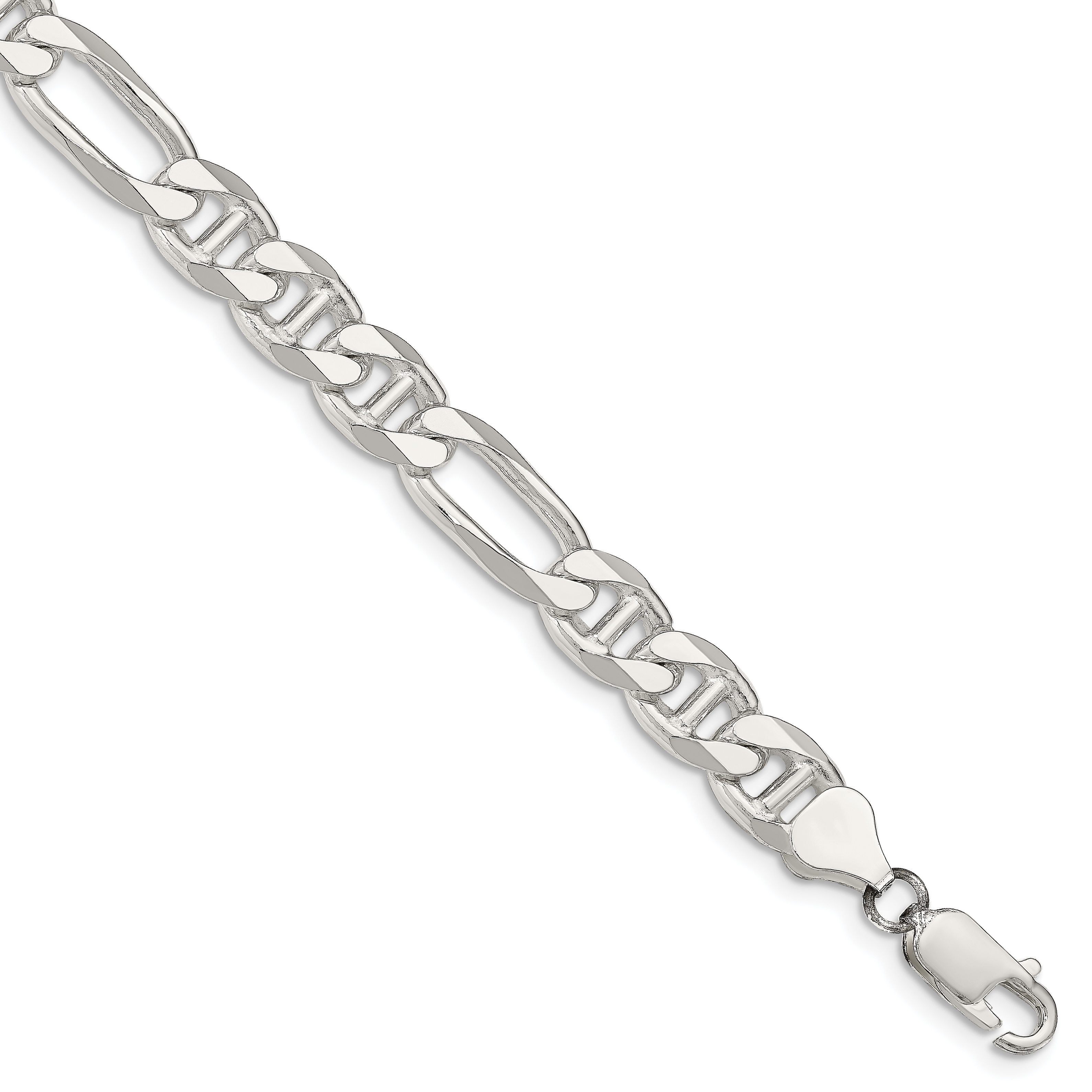 Sterling Silver 8.25mm Figaro Anchor Chain (QAF220-9)