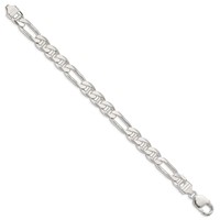 Sterling Silver 8.75mm Figaro Anchor Chain view 2