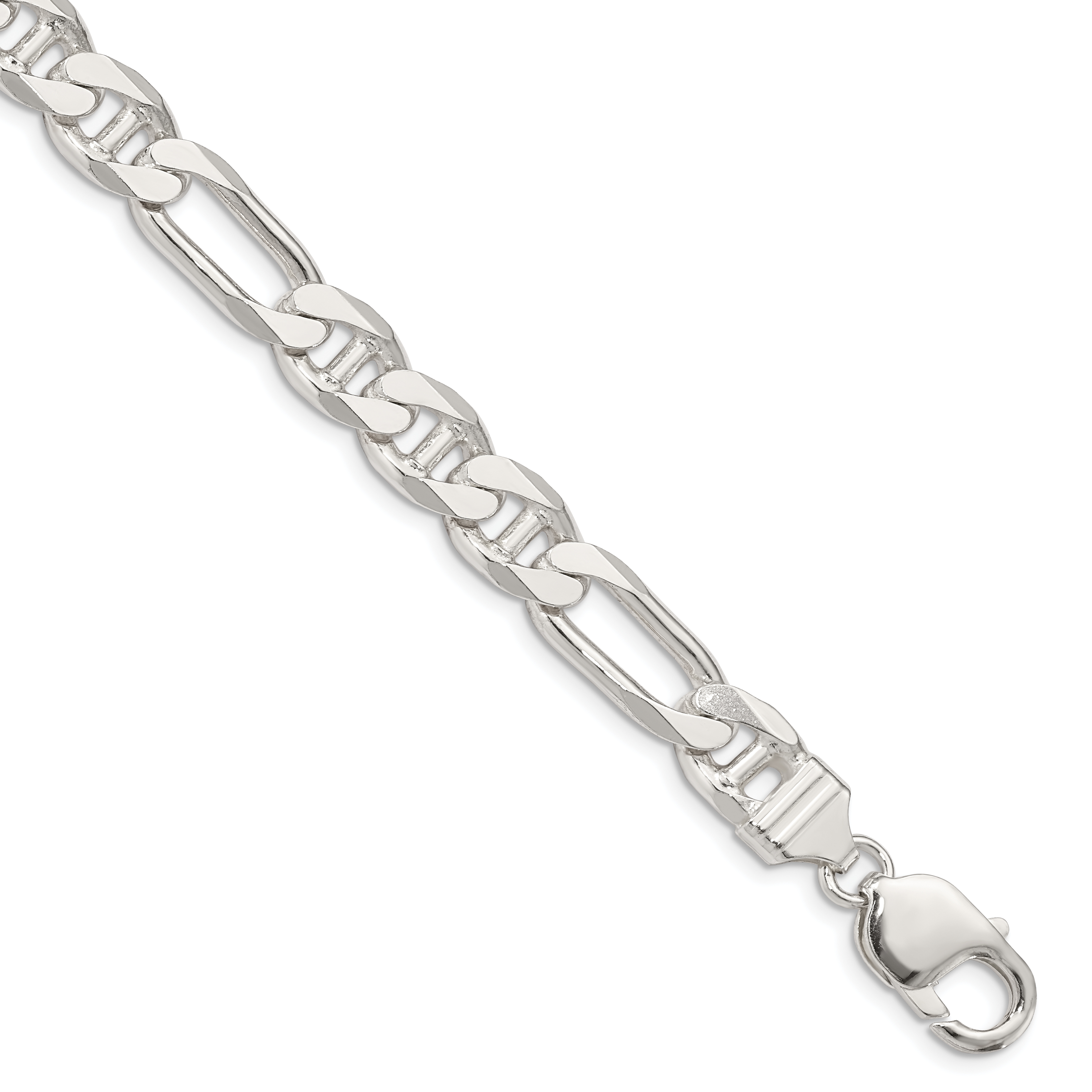 Sterling Silver 8.75mm Figaro Anchor Chain (QAF250-8)