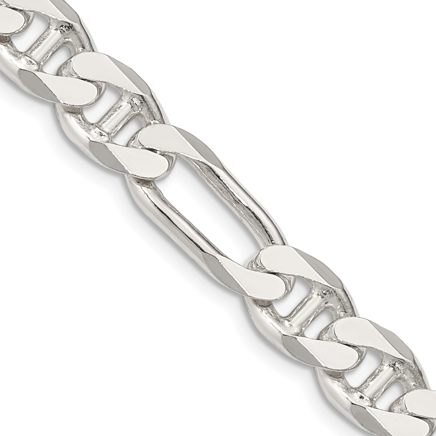 Sterling Silver 8.75mm Figaro Anchor Chain (QAF250-20)