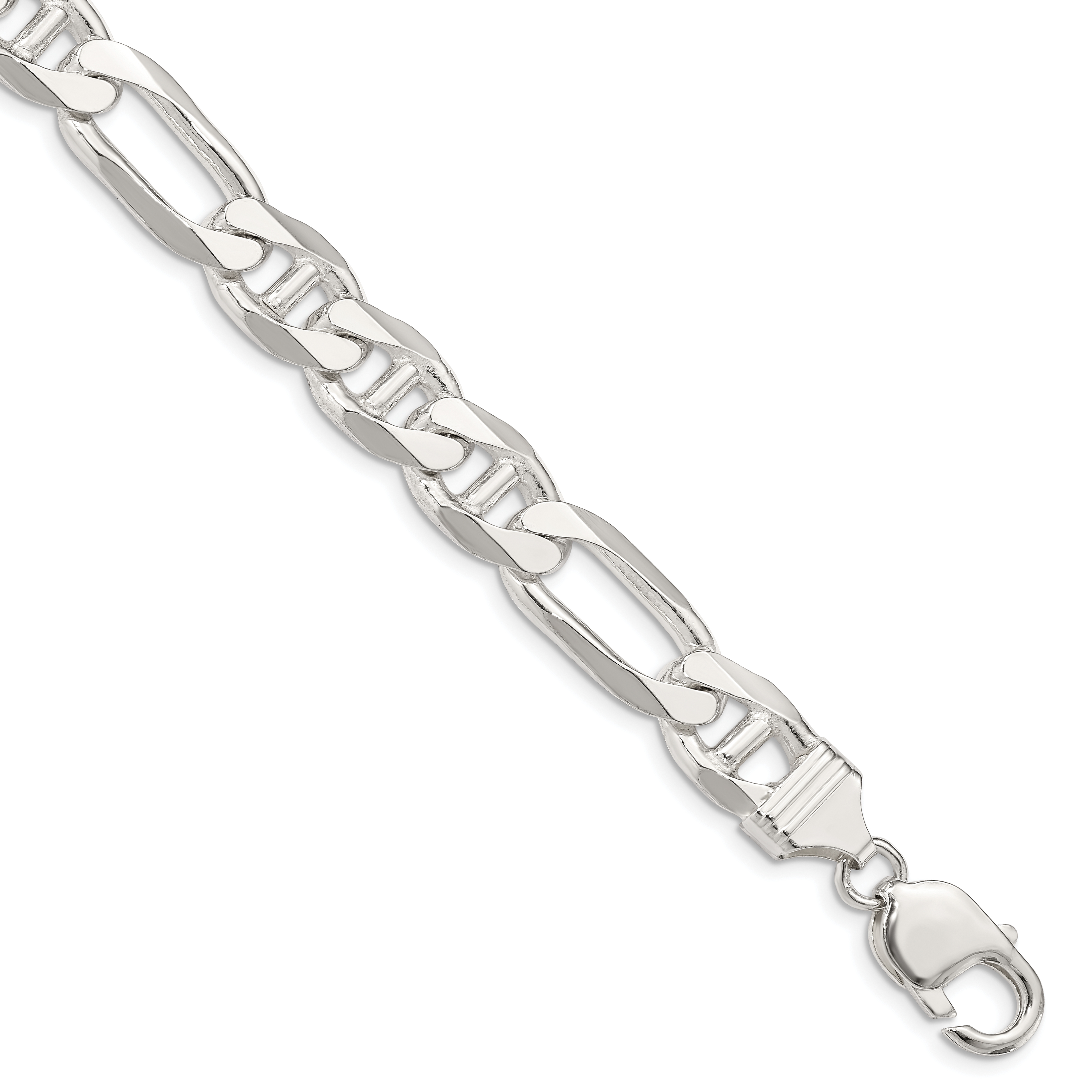 Sterling Silver 10.65mm Figaro Anchor Chain (QAF300-8)