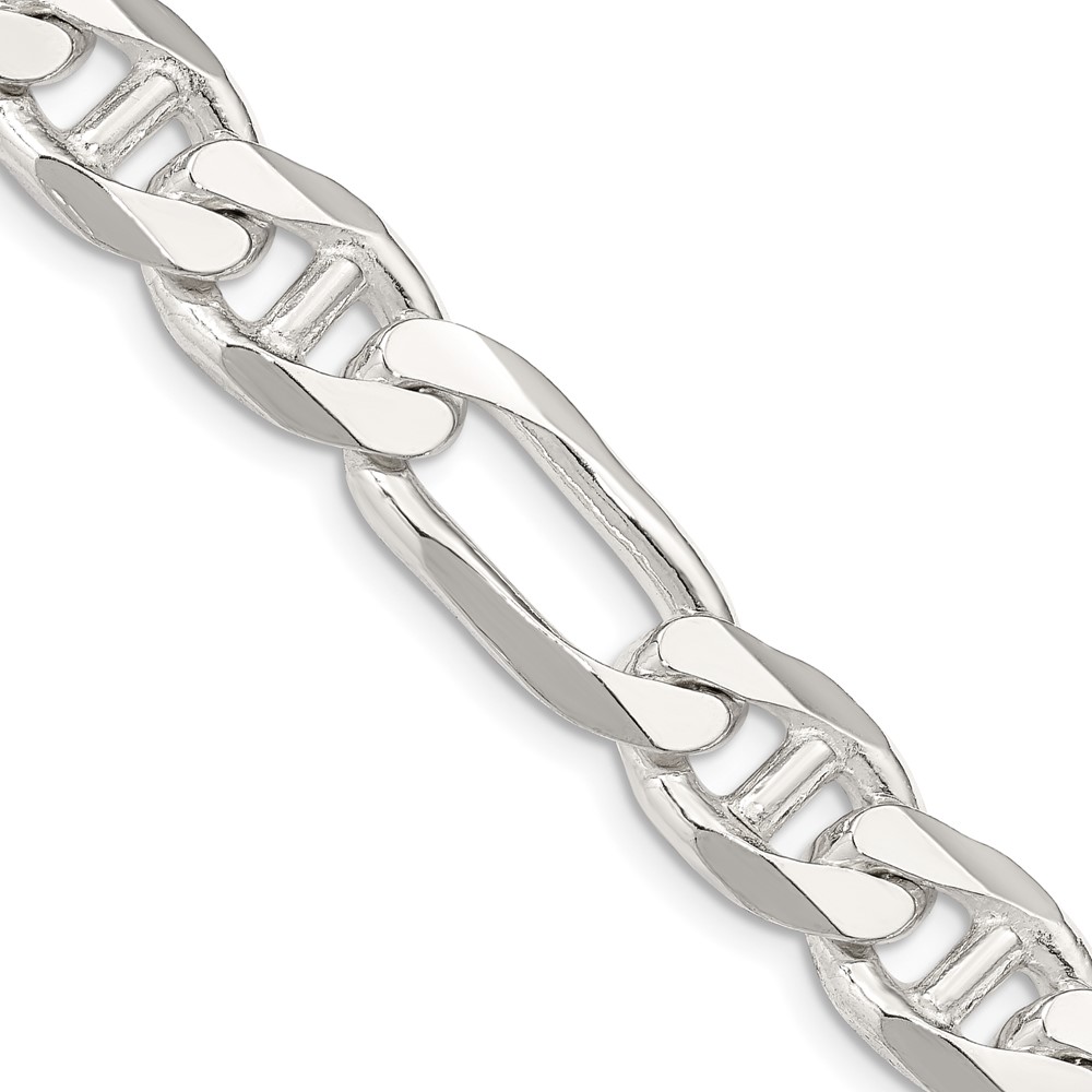 Sterling Silver 10.65mm Figaro Anchor Chain (QAF300-22)