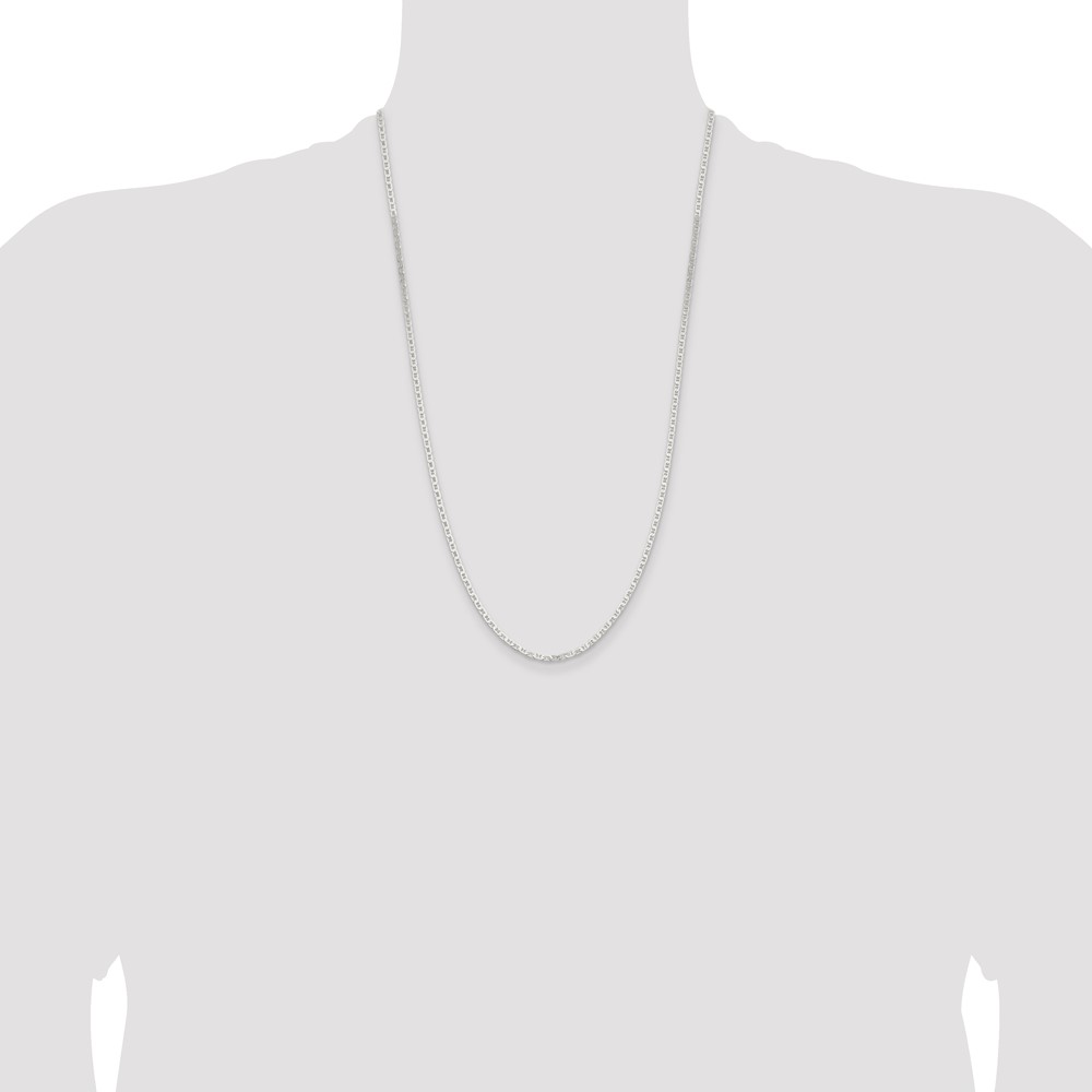 Sterling Silver 2.1mm Flat Anchor Chain (QAN060-26)