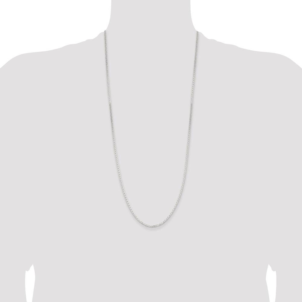 Sterling Silver 2.1mm Flat Anchor Chain (QAN060-30)