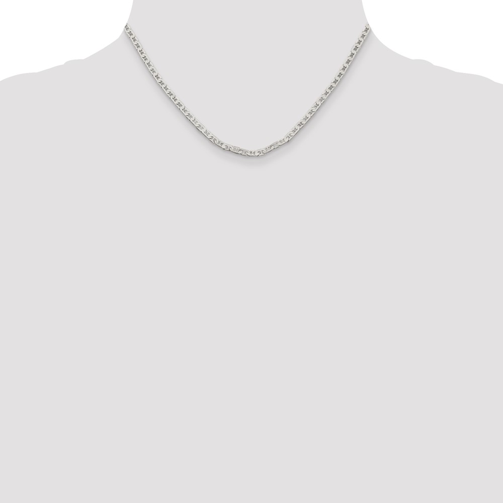 Sterling Silver 3mm Flat Anchor Chain (QAN080-16)