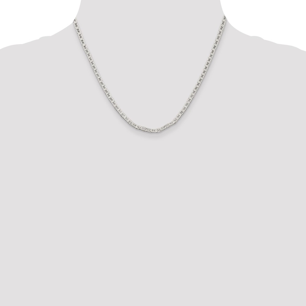 Sterling Silver 3mm Flat Anchor Chain (QAN080-18)