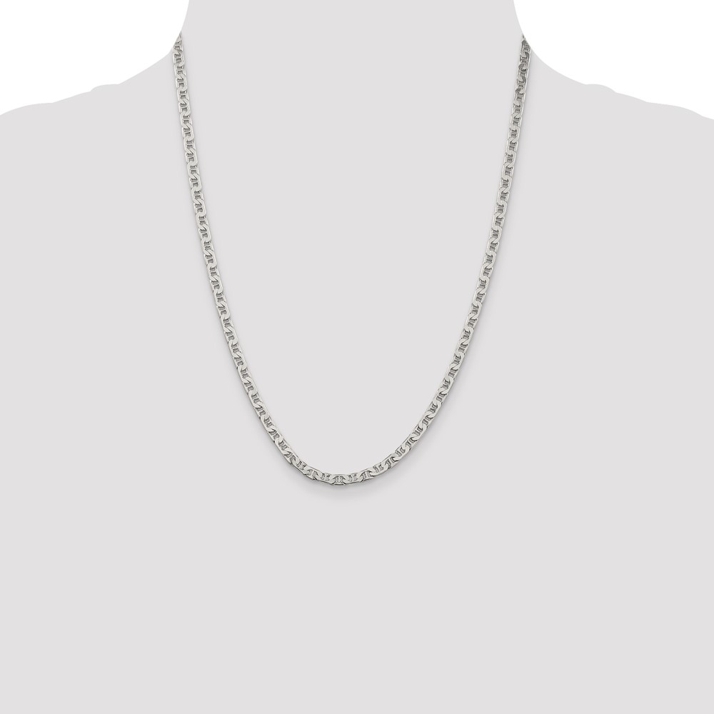 Sterling Silver 3.75mm Flat Anchor Chain (QAN100-22)