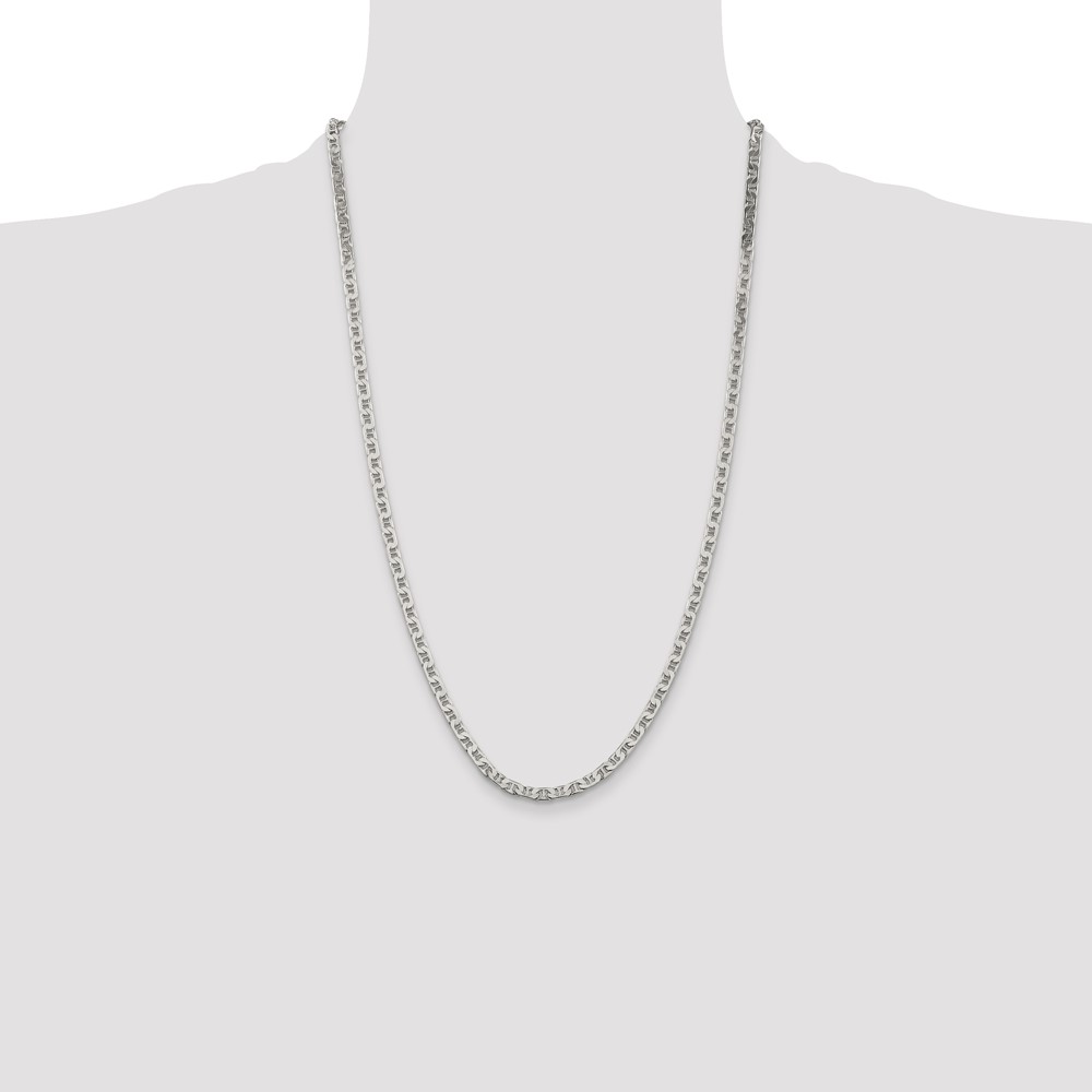 Sterling Silver 3.75mm Flat Anchor Chain (QAN100-26)