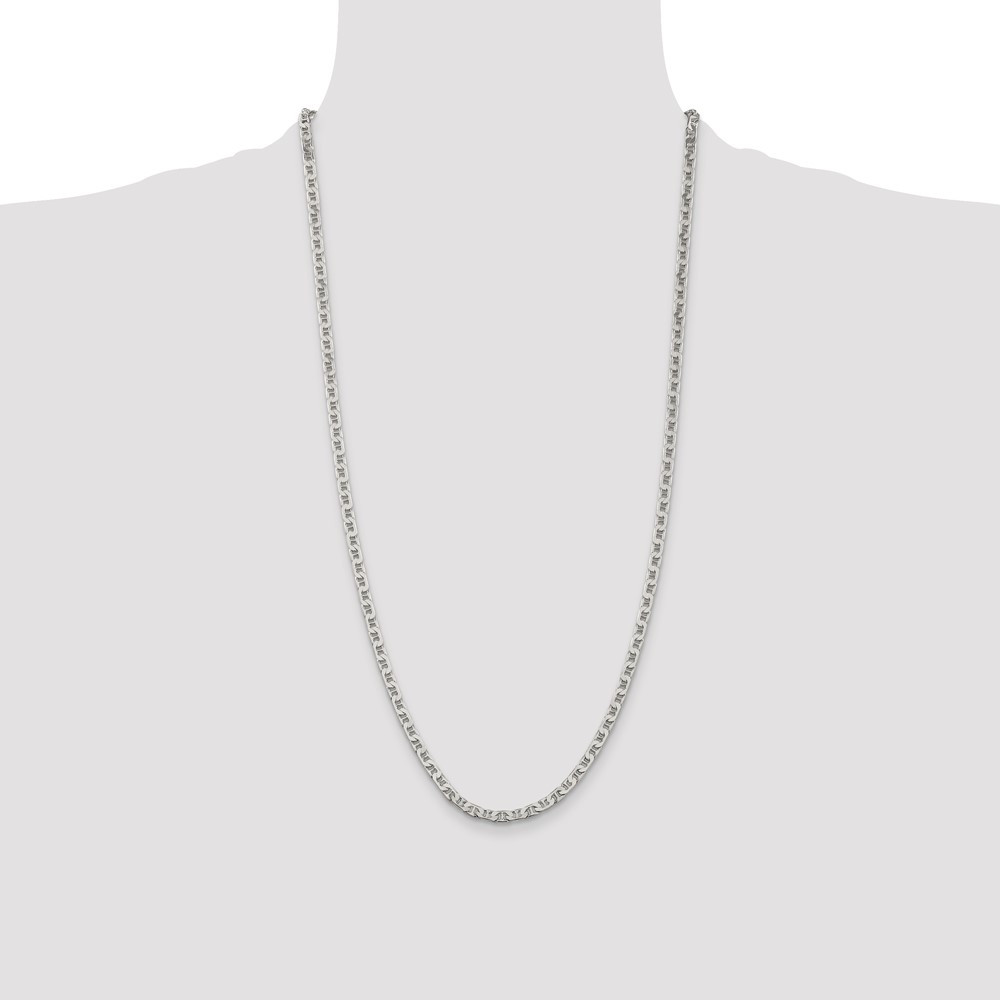 Sterling Silver 3.75mm Flat Anchor Chain (QAN100-28)