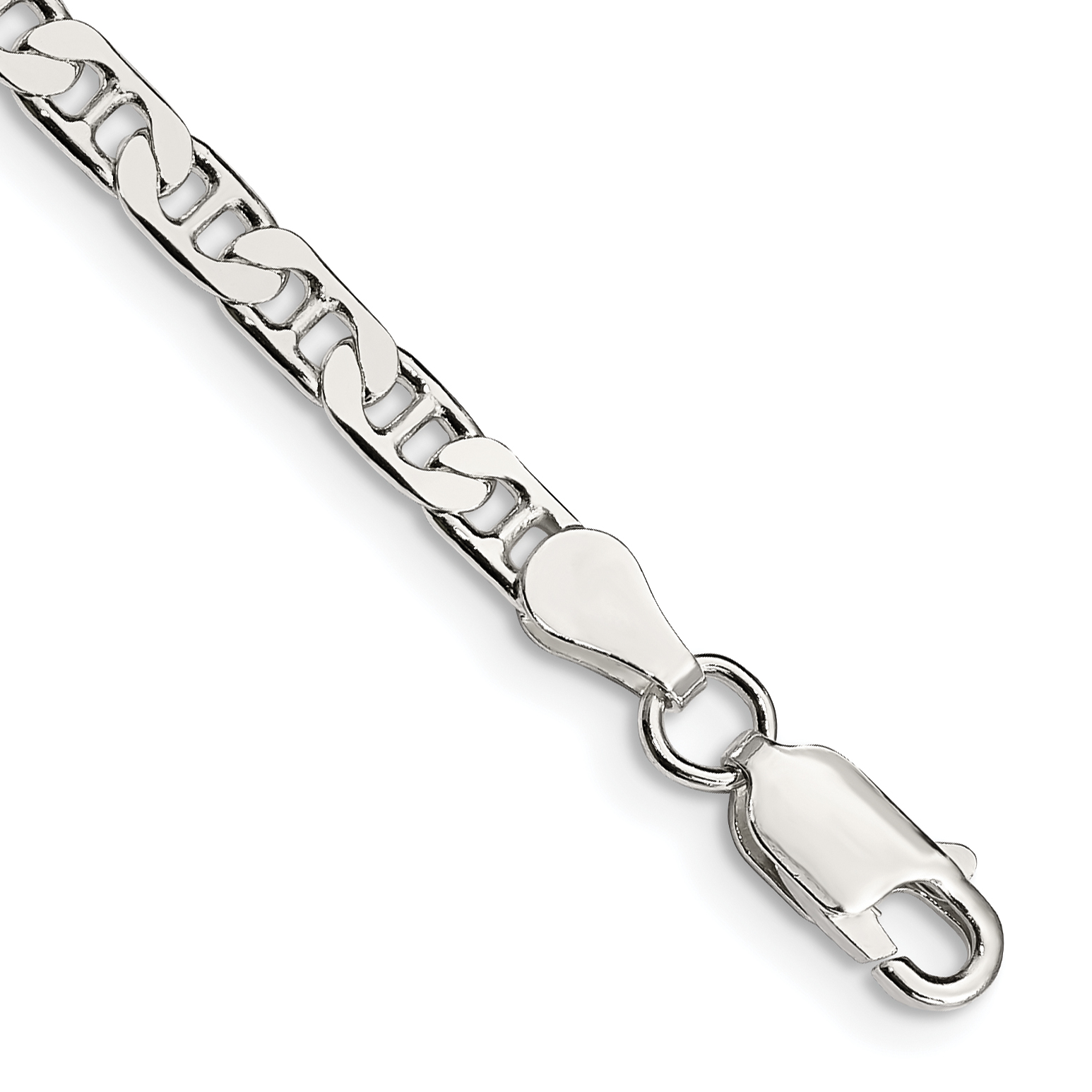 Sterling Silver 3.75mm Flat Anchor Chain (QAN100-7)