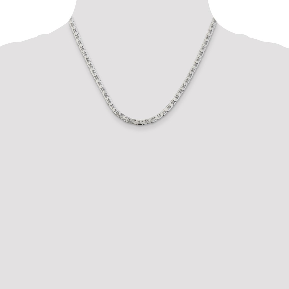 Sterling Silver 4.5mm Flat Anchor Chain (QAN120-18)