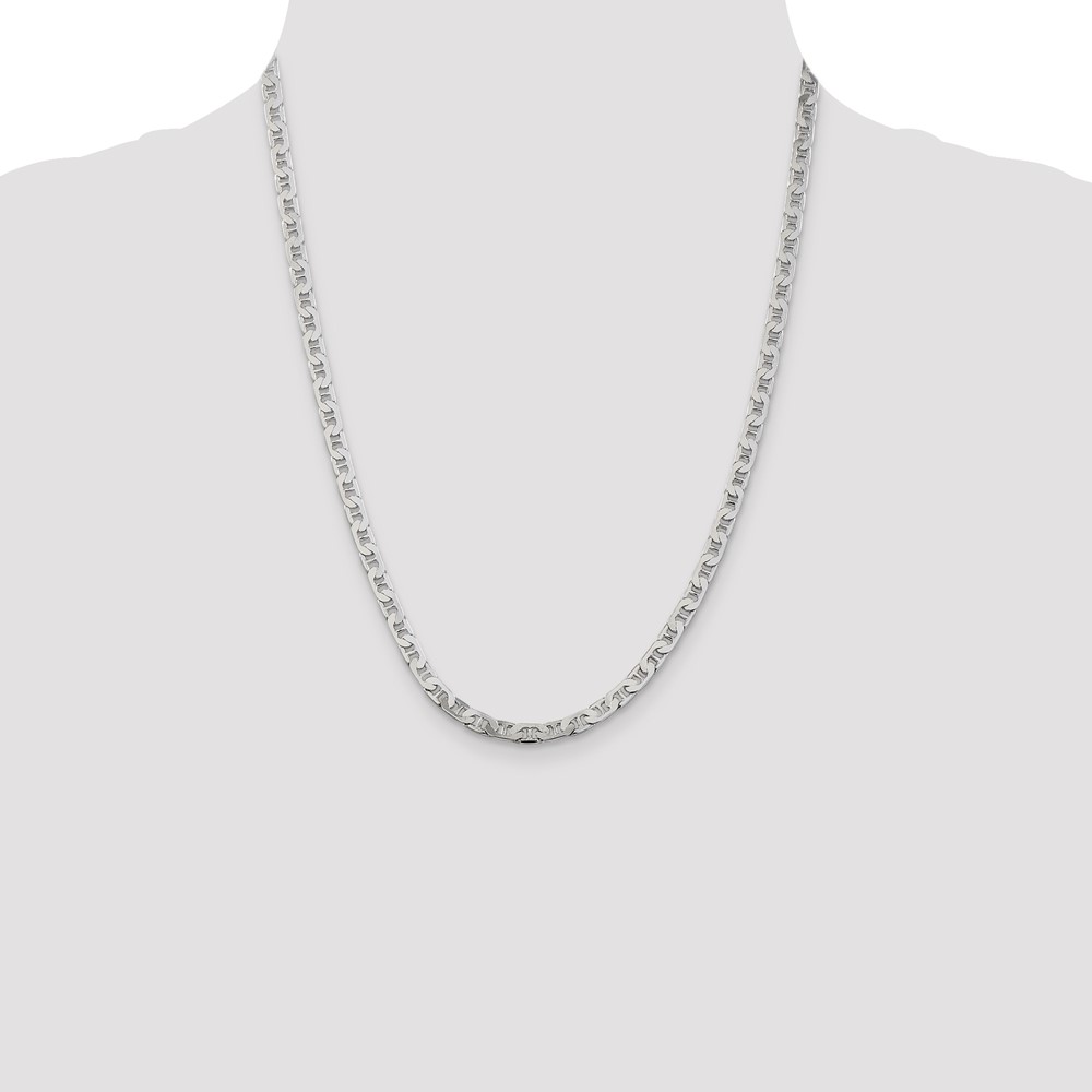 Sterling Silver 4.5mm Flat Anchor Chain (QAN120-22)