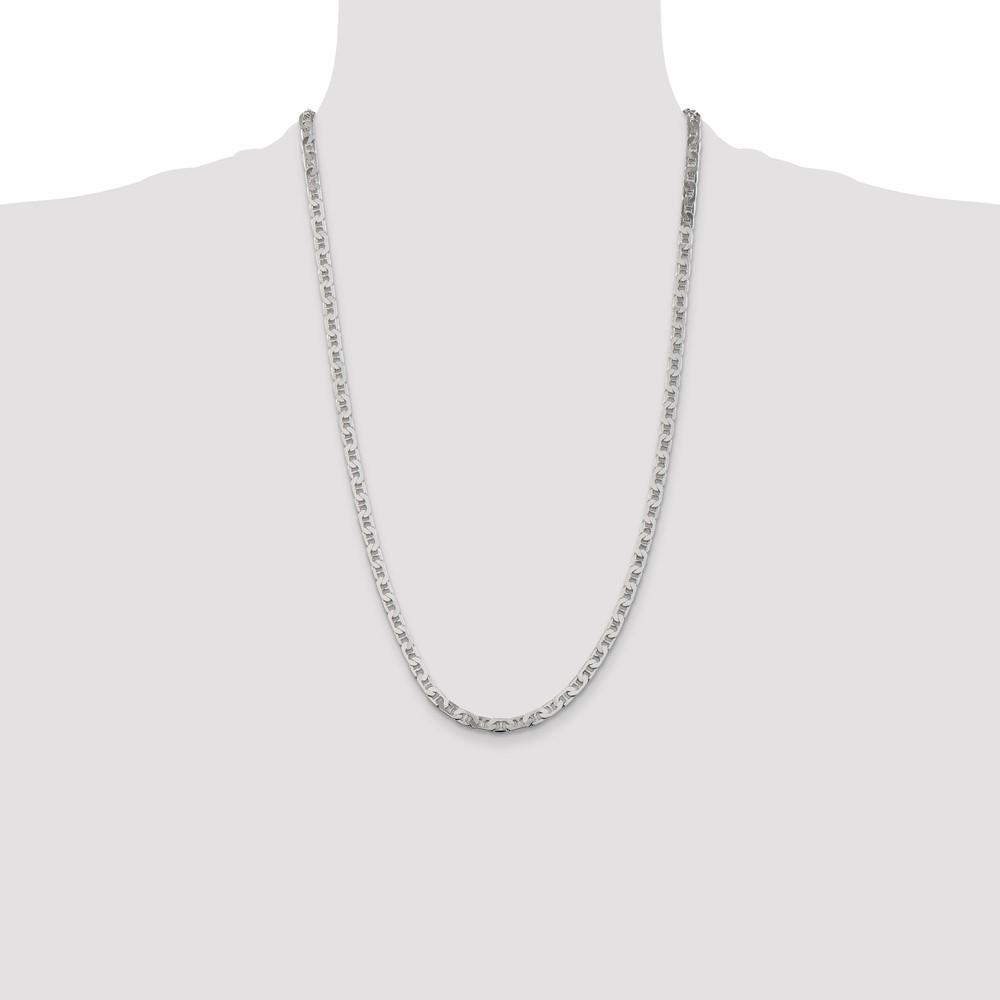 Sterling Silver 4.5mm Flat Anchor Chain (QAN120-26)