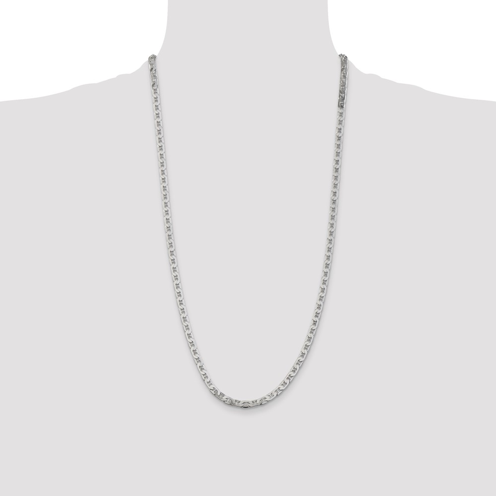 Sterling Silver 4.5mm Flat Anchor Chain (QAN120-28)