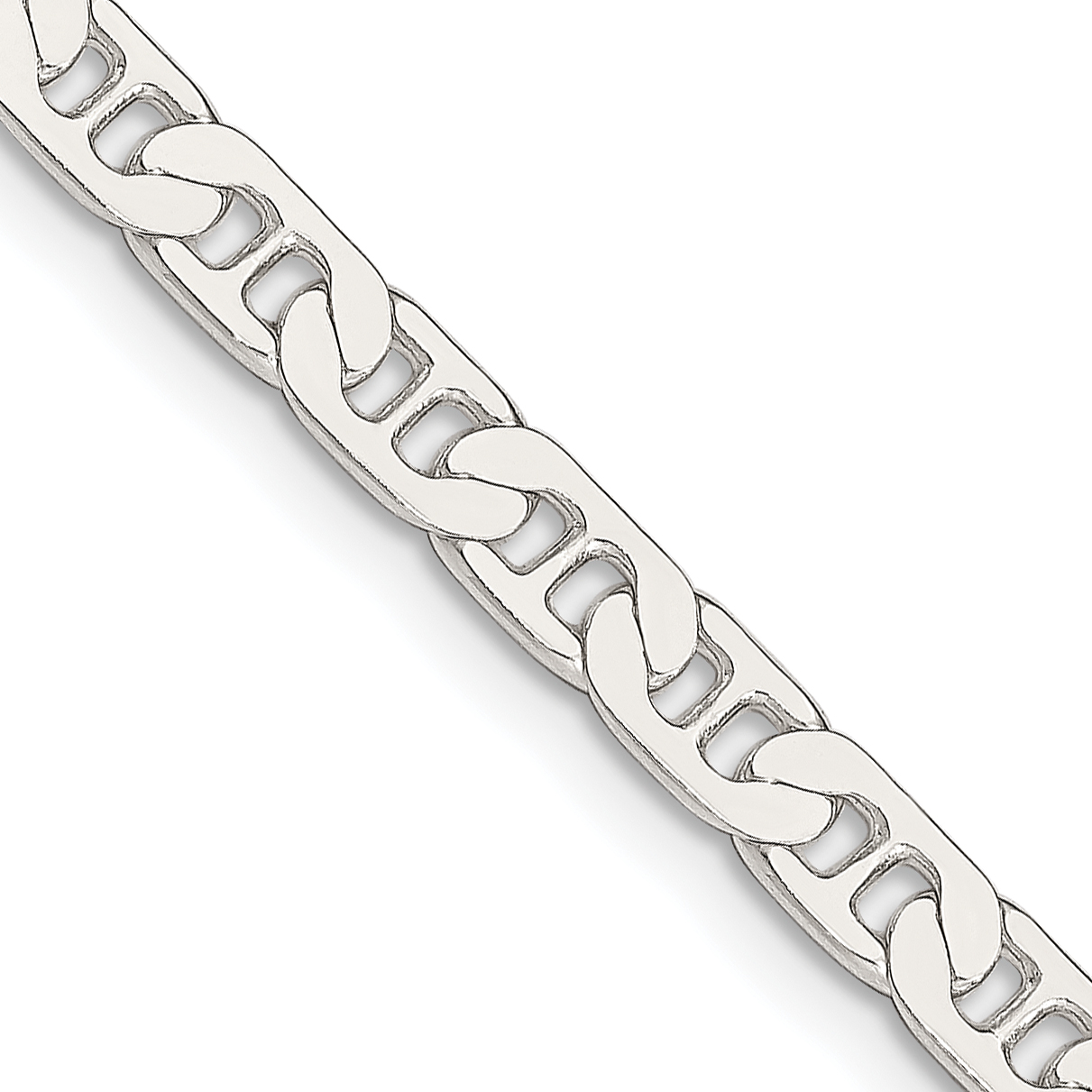 Sterling Silver 4.5mm Flat Anchor Chain (QAN120-18)