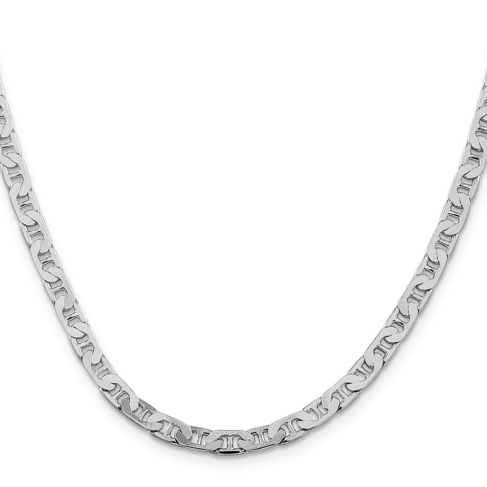 Sterling Silver Rhodium-plated 4.5mm Flat Anchor Chain (QAN120R-24)